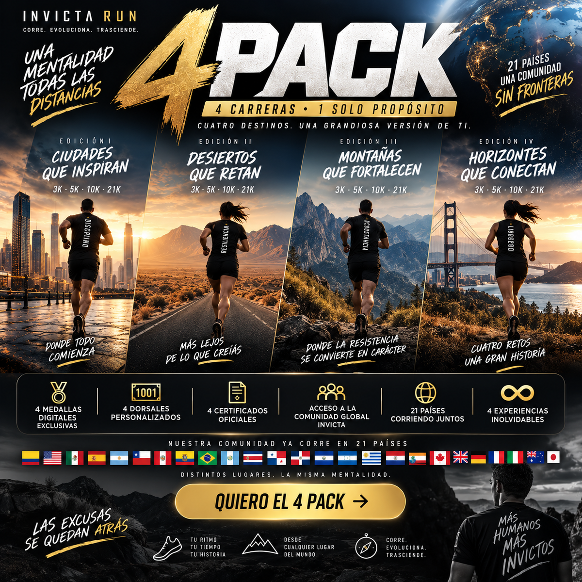INVICTA RUN · PASE 4 EDICIONES